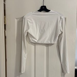 Cropped White Long-Sleeve Top for Women